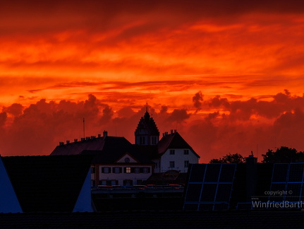 Altshausen im Abendrot