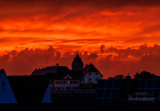 Altshausen im Abendrot