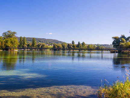 Stein am Rhein Bruecke zur Insel Werd