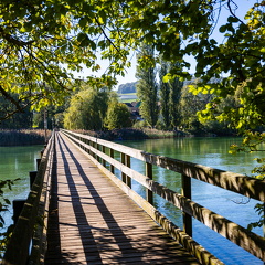 Stein am Rhein Bruecke zur Insel Werd 03